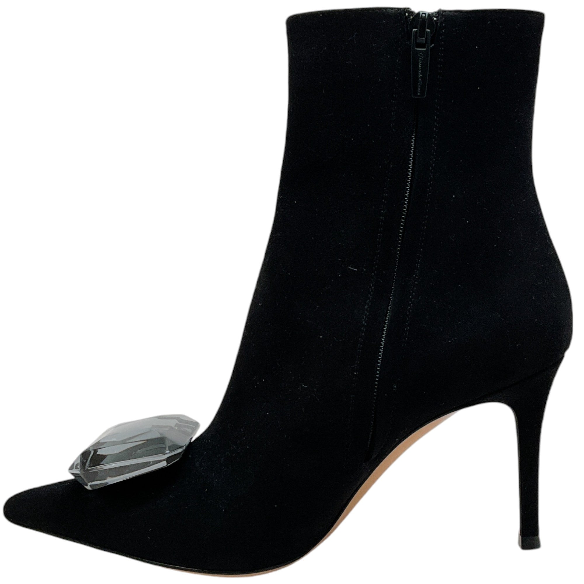 Gianvito Rossi Black Suede Jaipur Booties - Women's Luxury Ankle Boots for Fall & Winter | Perfect for Office, Party & Night Out