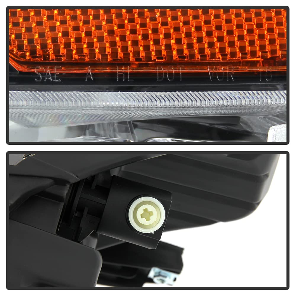 2018-2020 Ford Mustang LED Light Bar Tube Projector Headlights - High Performance Aftermarket Replacement for Passenger Side | Perfect for Night Driving & Off-Road Adventures