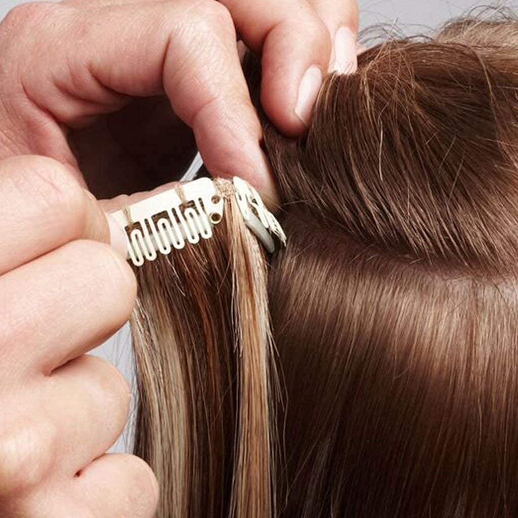 Pelo Set of 2 Brown Hair Streaks & Color Highlight Hair Strips Extensions for Women, Girls & Kids - Perfect for Parties, Cosplay & Fashion Styling
