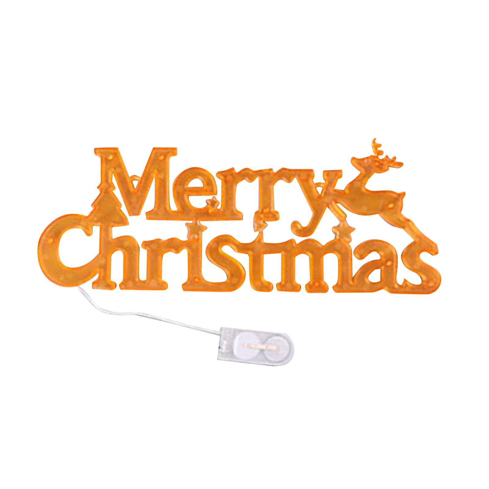 Merry Christmas LED Lights - Indoor & Outdoor Holiday Decorations for Wreaths, Letters, Desktop, Party, Patio & Garden | Festive Lighting for Home, Office & Christmas Tree Decor