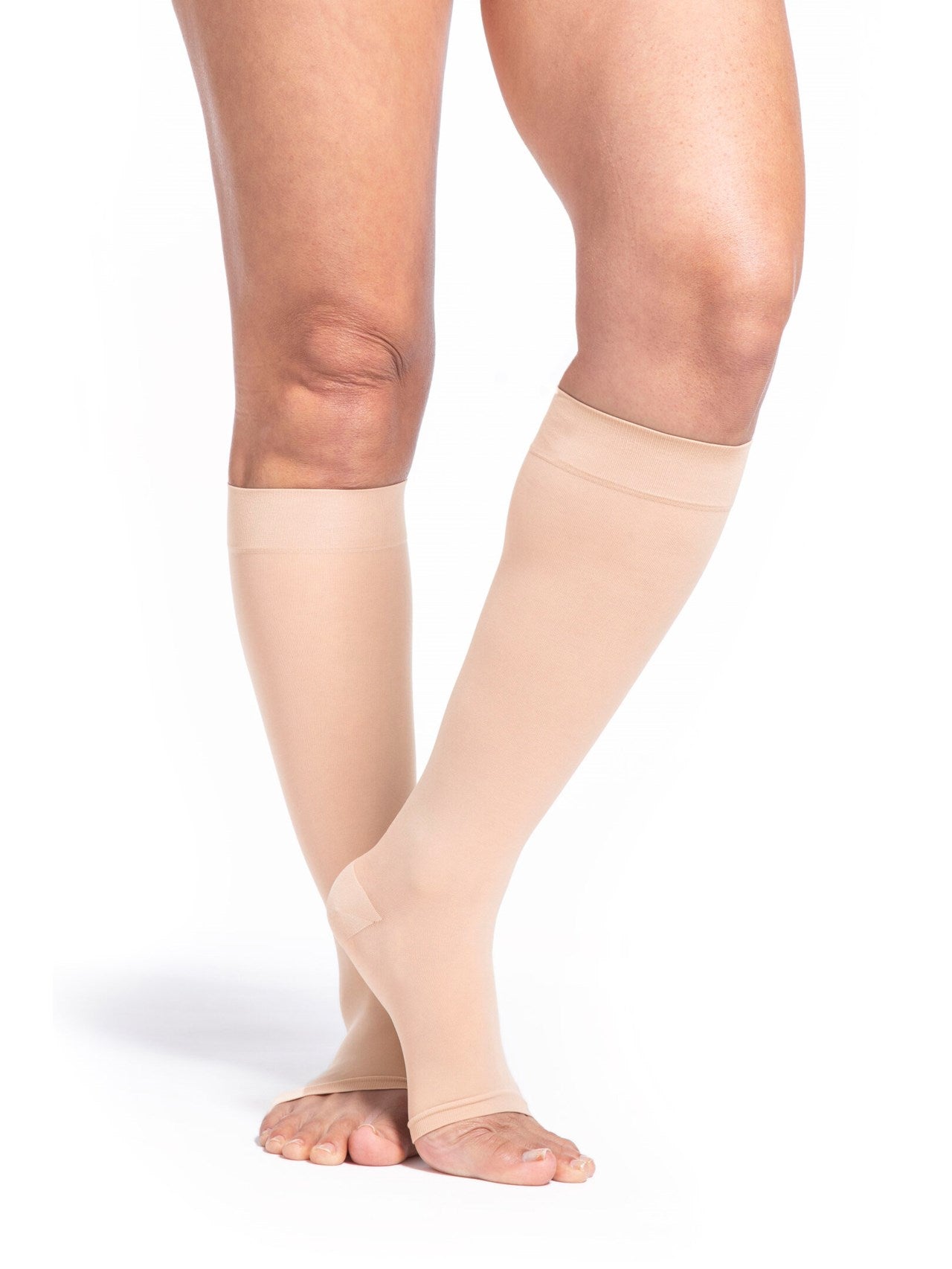 Sigvaris Sheer Calf 20-30 mmHg Women's Open Toe Compression Stockings - Medical Support for Varicose Veins & Swelling Relief - Perfect for Travel, Pregnancy & Daily Wear