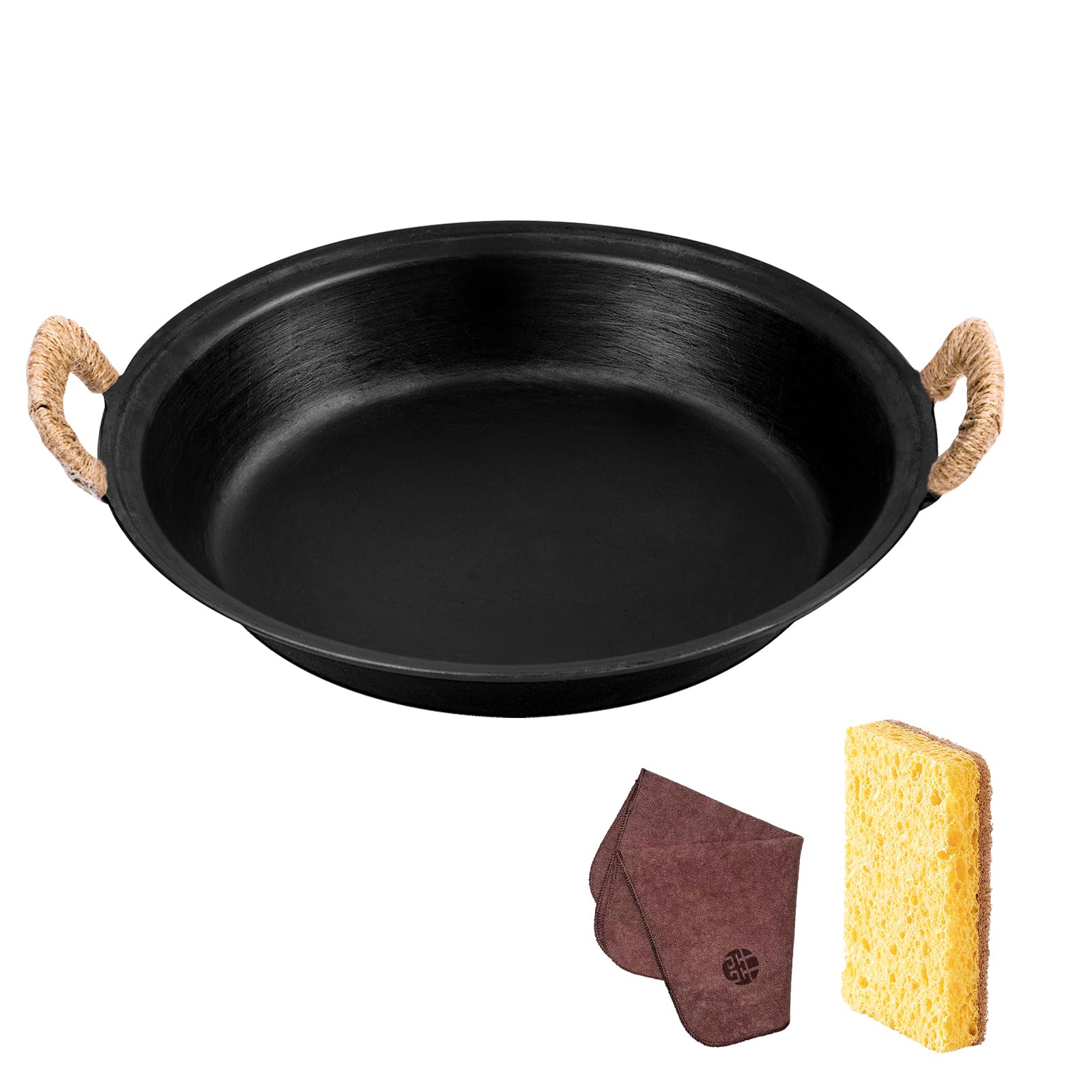 Premium 14.2-Inch Cast Iron Skillet - Heavy Duty Large Frying Pan with Dual Assist Handles - Perfect for Indoor Cooking, Outdoor Grilling & Stovetop Use - Ideal for Steaks, Pancakes & Camping Meals (Black)