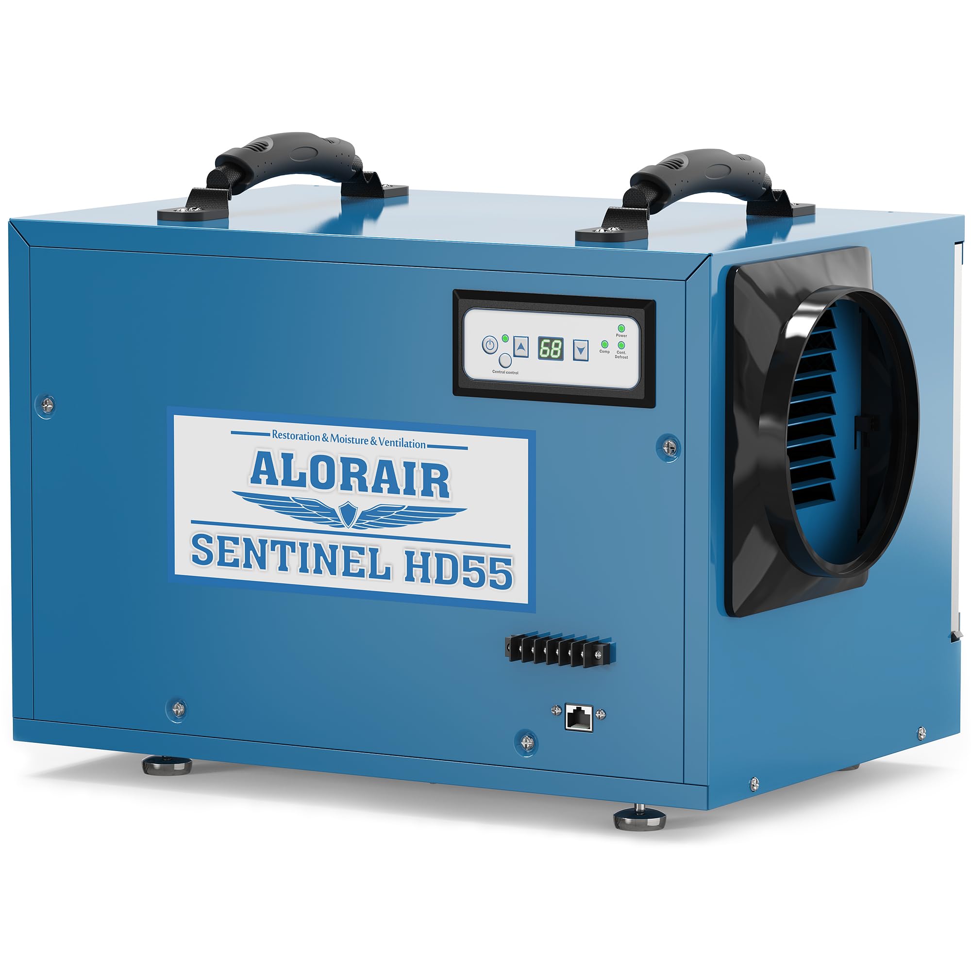 ALORAIR 113 Pint Commercial Dehumidifier with Drain Hose - Heavy Duty Crawl Space & Basement Water Damage Unit, Compact Portable Design, Auto Defrost - Ideal for Flood Restoration, Mold Prevention in Large Industrial Spaces and Home Use