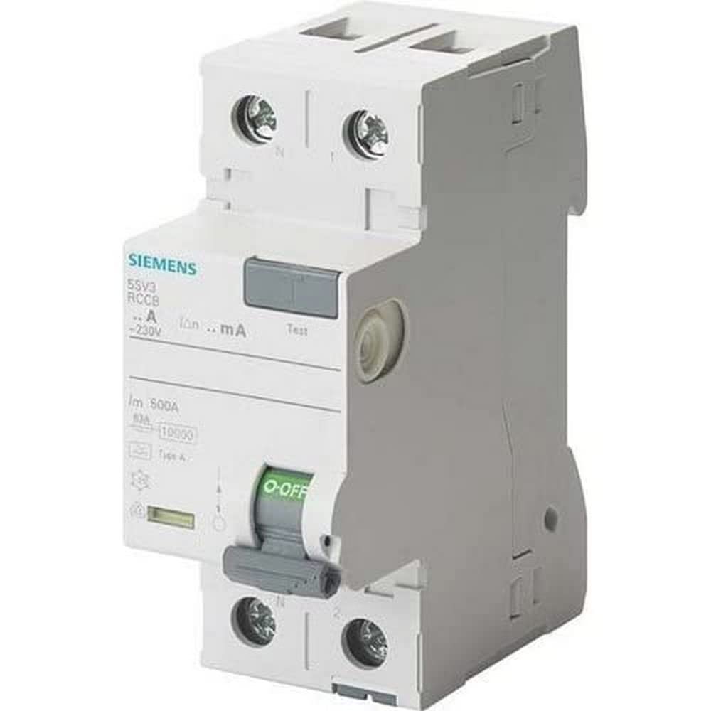 Siemens Sentron 5SV Differential Circuit Breaker 70mm Class A 2 Pole 16A 10mA - Perfect for Residential & Commercial Electrical Safety Protection