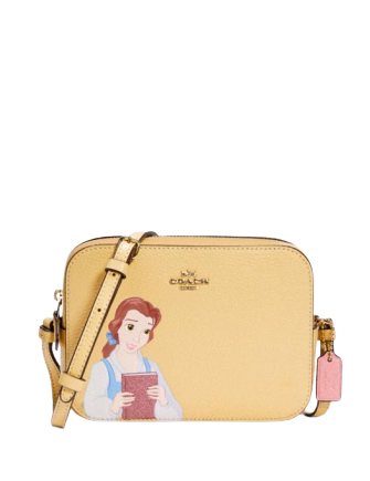 Coach Disney X Coach Mini Camera Bag With Belle - Cute Crossbody Bag for Women, Fashionable Disney Princess Collection - Perfect for Travel, Parties & Everyday Use
