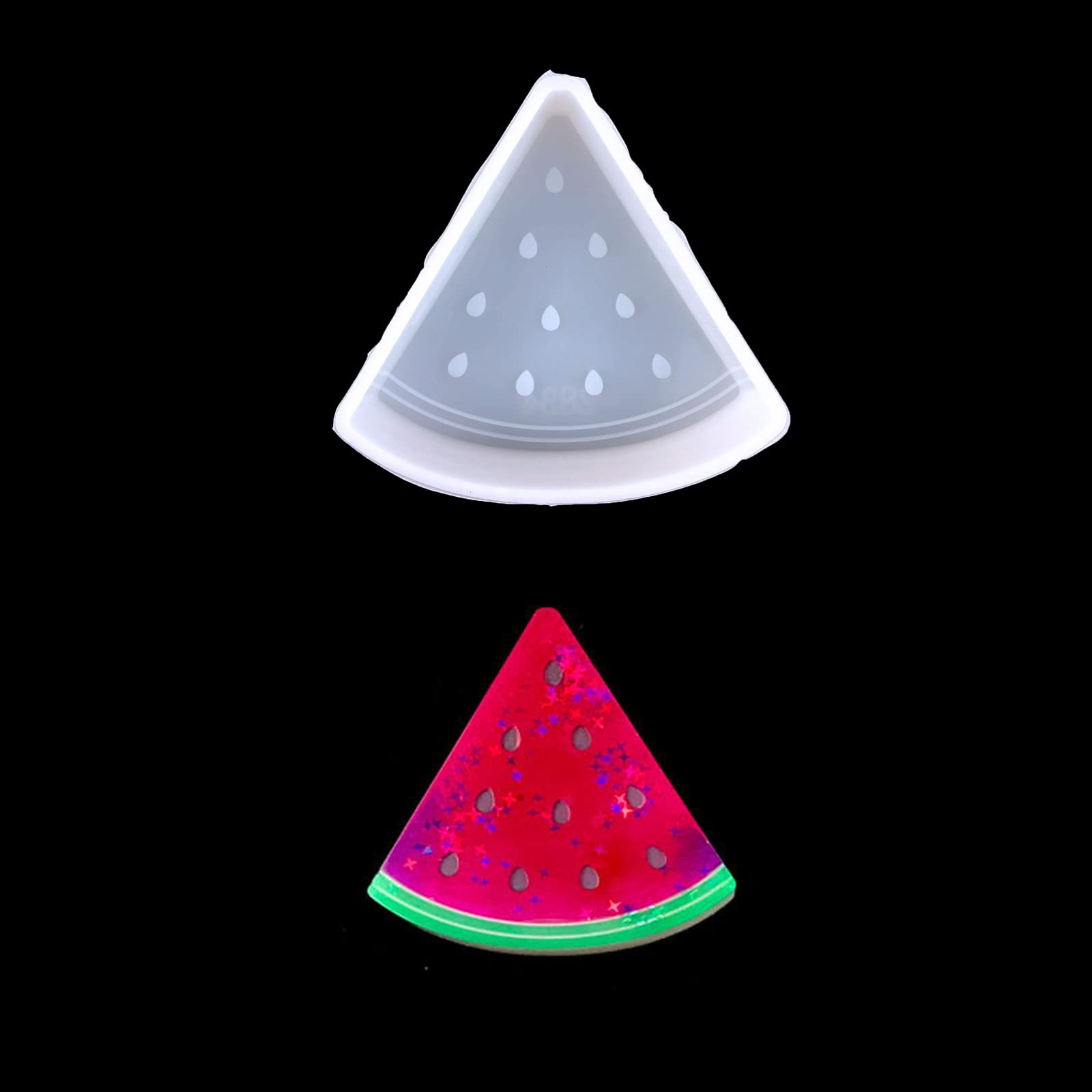 Watermelon Slice Silicone Molds for DIY Freshies, Epoxy Resin, Aroma Beads, Soap & Candles - Car Air Freshener & Pendant Crafting Supplies - Perfect for Home, Office & Gift Making