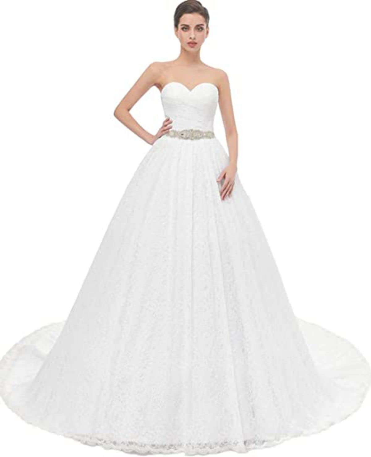 Elegant Women's Ball Gown Lace Bridal Wedding Dresses - Perfect for Formal Events, Prom, Evening Parties & Special Occasions