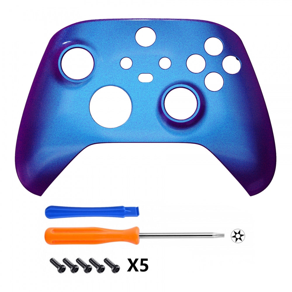 eXtremeRate Replacement Front Housing Shell for Xbox Series X & S Controller - Chameleon Purple Blue | Custom Gaming Accessory for Enhanced Gameplay Experience