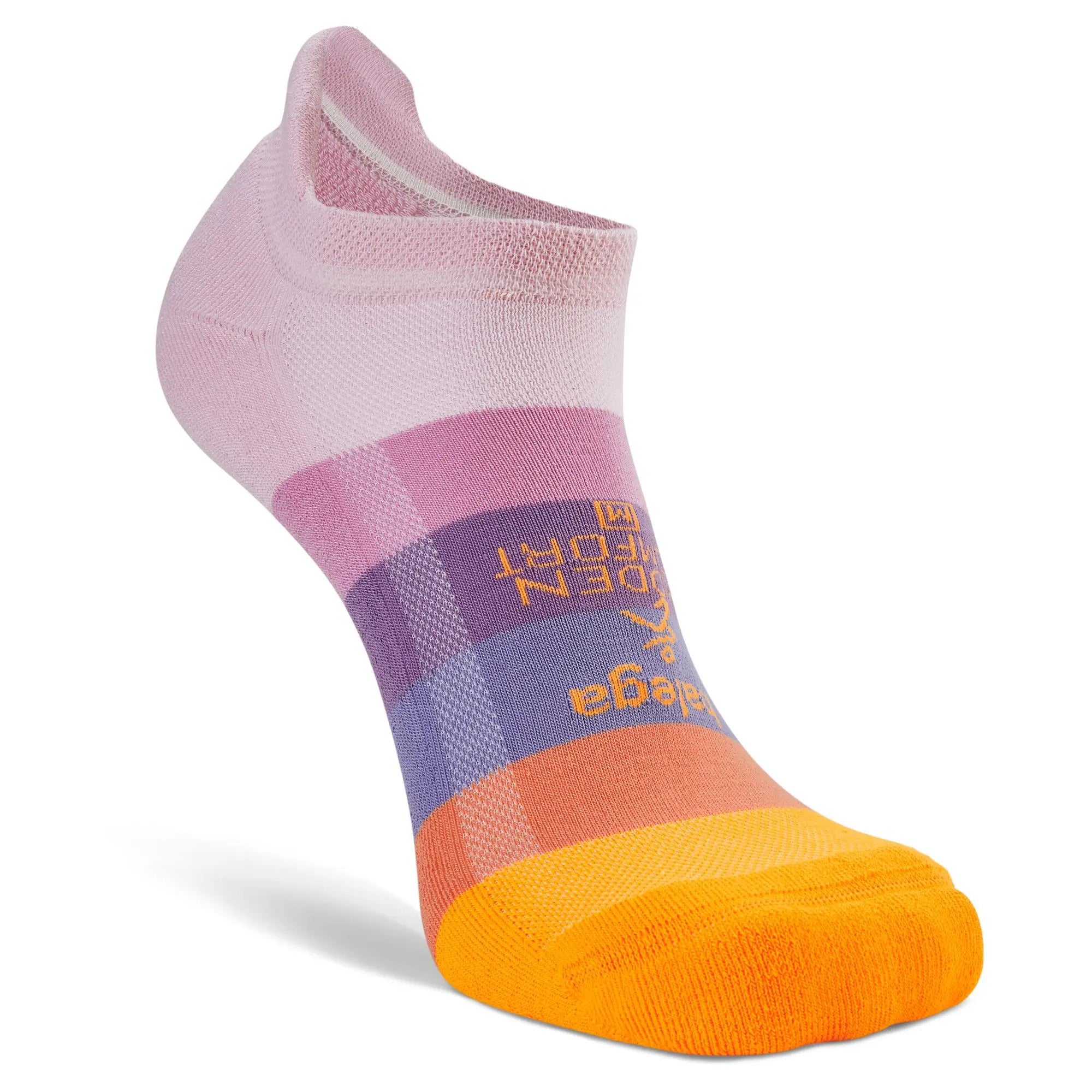 Hidden Comfort Running Socks for Men & Women - Breathable Cushioned Athletic Socks (Pink/Orange) - Perfect for Jogging, Gym Workouts & Everyday Wear