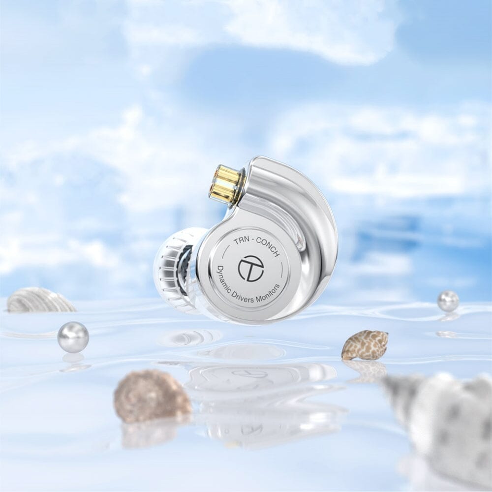 TRN Conch High Performance DLC Diamond Diaphragm Dynamic In-Ear Monitors - Professional Studio Earphones for Musicians, Audiophiles & Gaming Enthusiasts