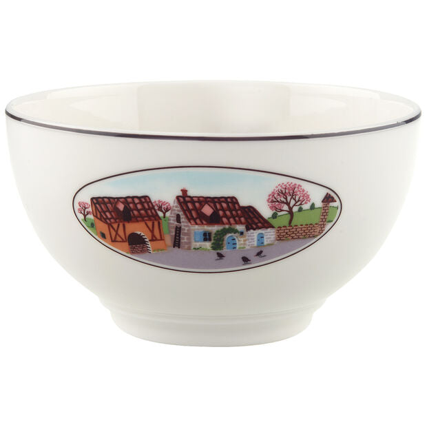 Design Naif Rice Bowl Set of 4 - Handmade Ceramic Dinner Bowls for Asian Cuisine, Soup & Salad - Perfect for Home Dining & Restaurant Use