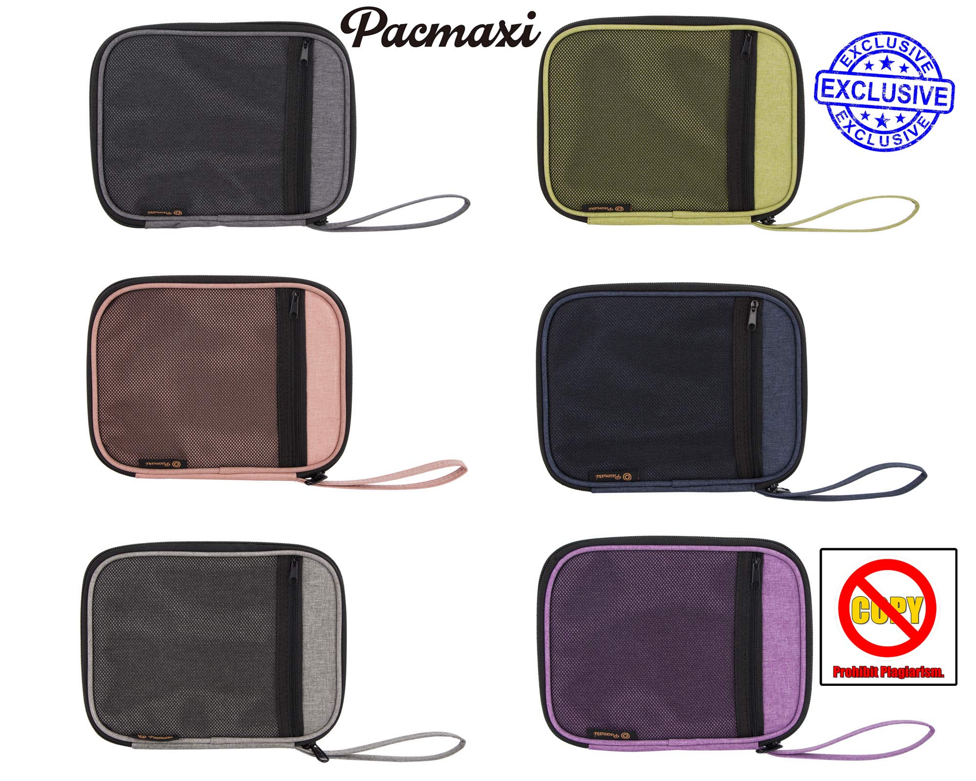 PACMAXI Watch Band Storage Organizer - Holds 10 Watch Straps, Portable Travel Watch Band Case, Durable Watch Accessory Organizer Bag (Light Grey) - Perfect for Travel, Home Storage & Watch Collection Organization