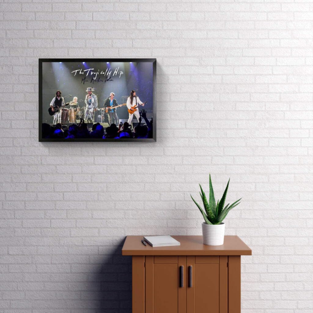 The Tragically Hip Framed 20x29 Man Machine Poem Canvas Final Production Edition Limited to 250 - Perfect for Music Fans & Home Decor