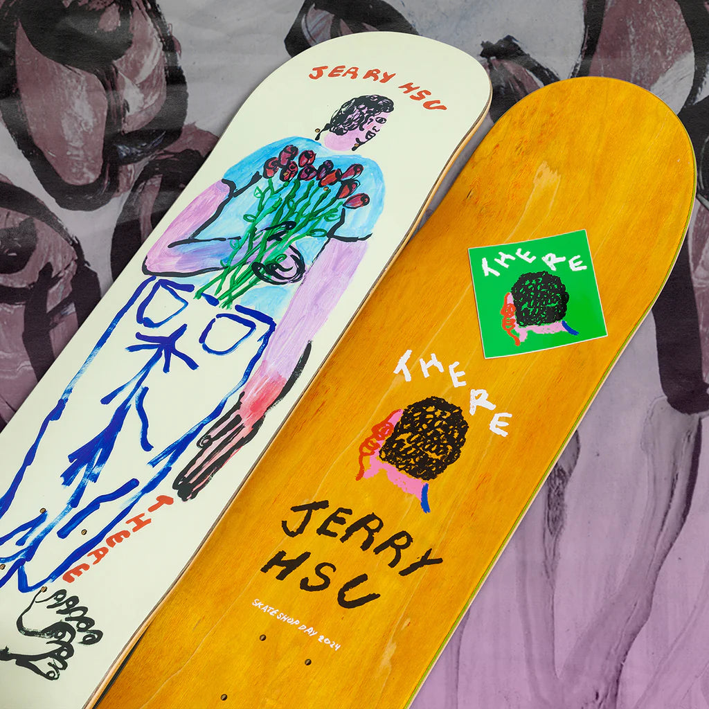 Premium There Hsu Guest Skate Shop Day Deck TF 8.5 - Professional Skateboard Deck for Street & Park Riding - Durable Maple Wood Construction for Smooth Tricks & Performance