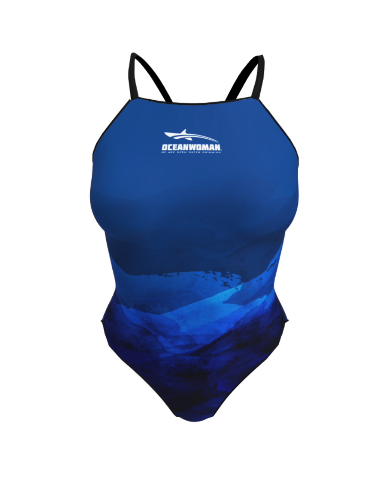 Women's Blue Wave One Piece Swimsuit - Sexy High Cut Bathing Suit for Beach, Pool & Summer Vacation | Tummy Control Swimwear with Adjustable Straps