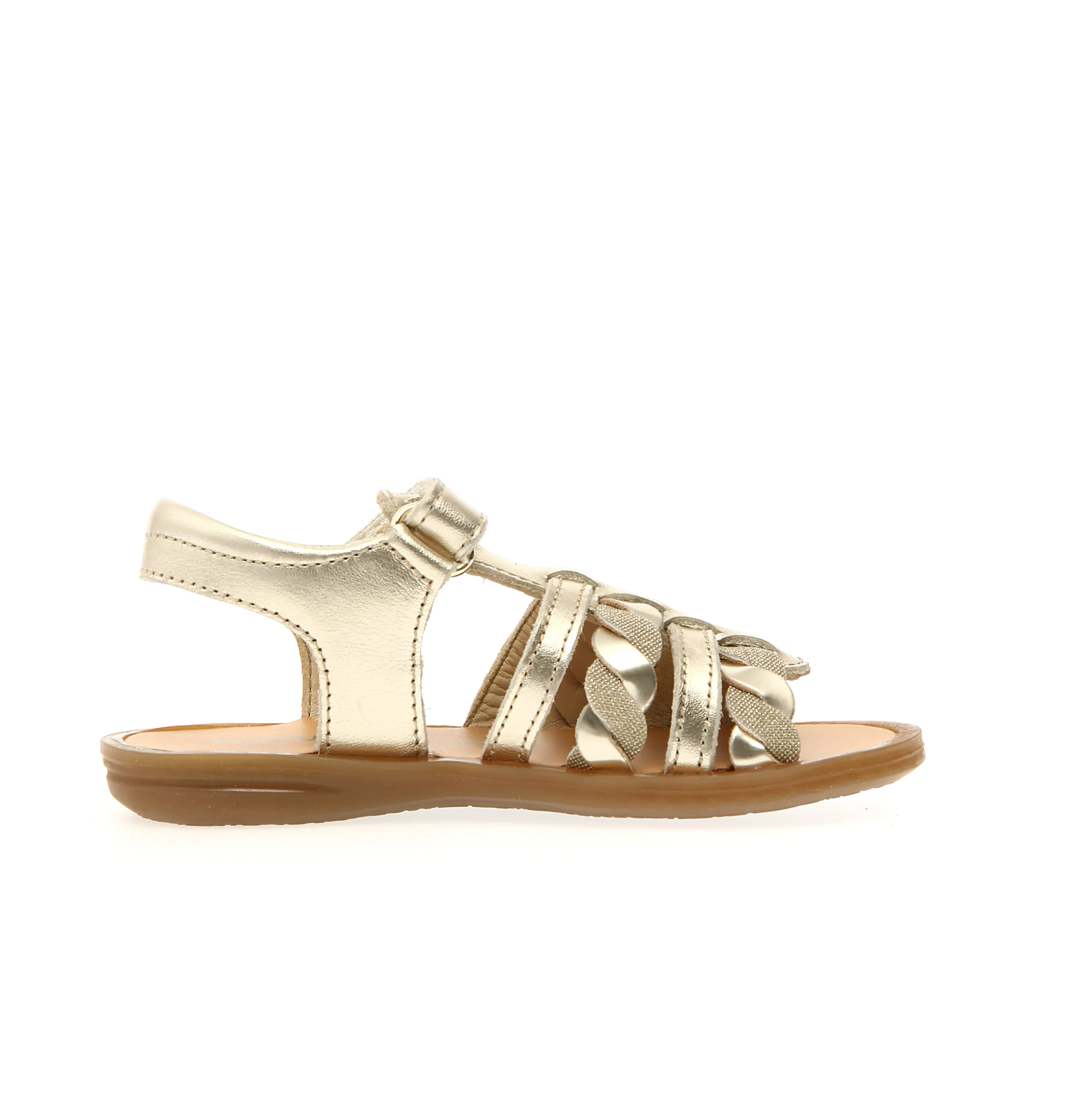 Naturino Nuttah Braids 2 Girls' Sandals - Metallic Platinum | Comfortable & Stylish Summer Shoes for Outdoor Play, Beach & Casual Wear