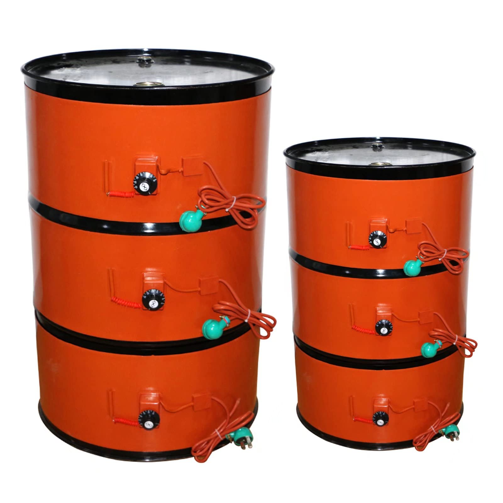 53/55 Gallon Metal Drum Pail Heater - 120V/220V Electric Barrel Heater with Adjustable Thermostat | Silicone Heating Wrap for Honey Oil, Wax & Chemical Storage | Perfect for Winter Drum Warming & Industrial Use