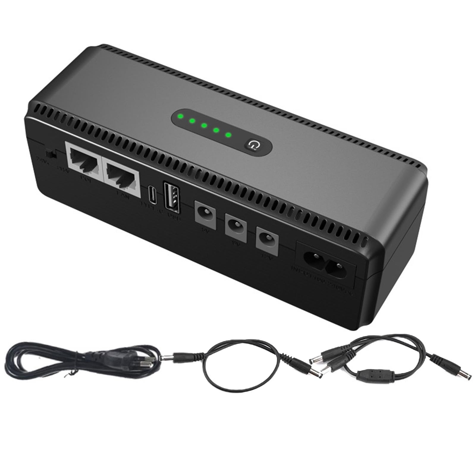 10400mAh Portable UPS Battery Backup for Router - Reliable Power Supply for WiFi Router, Small Uninterruptible Power Supply (UPS), Emergency Backup Battery for Home & Office Internet Use During Outages