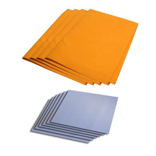 Premium Chamois Cloth Value Pack (10 Pieces) - 4 Large Orange (19