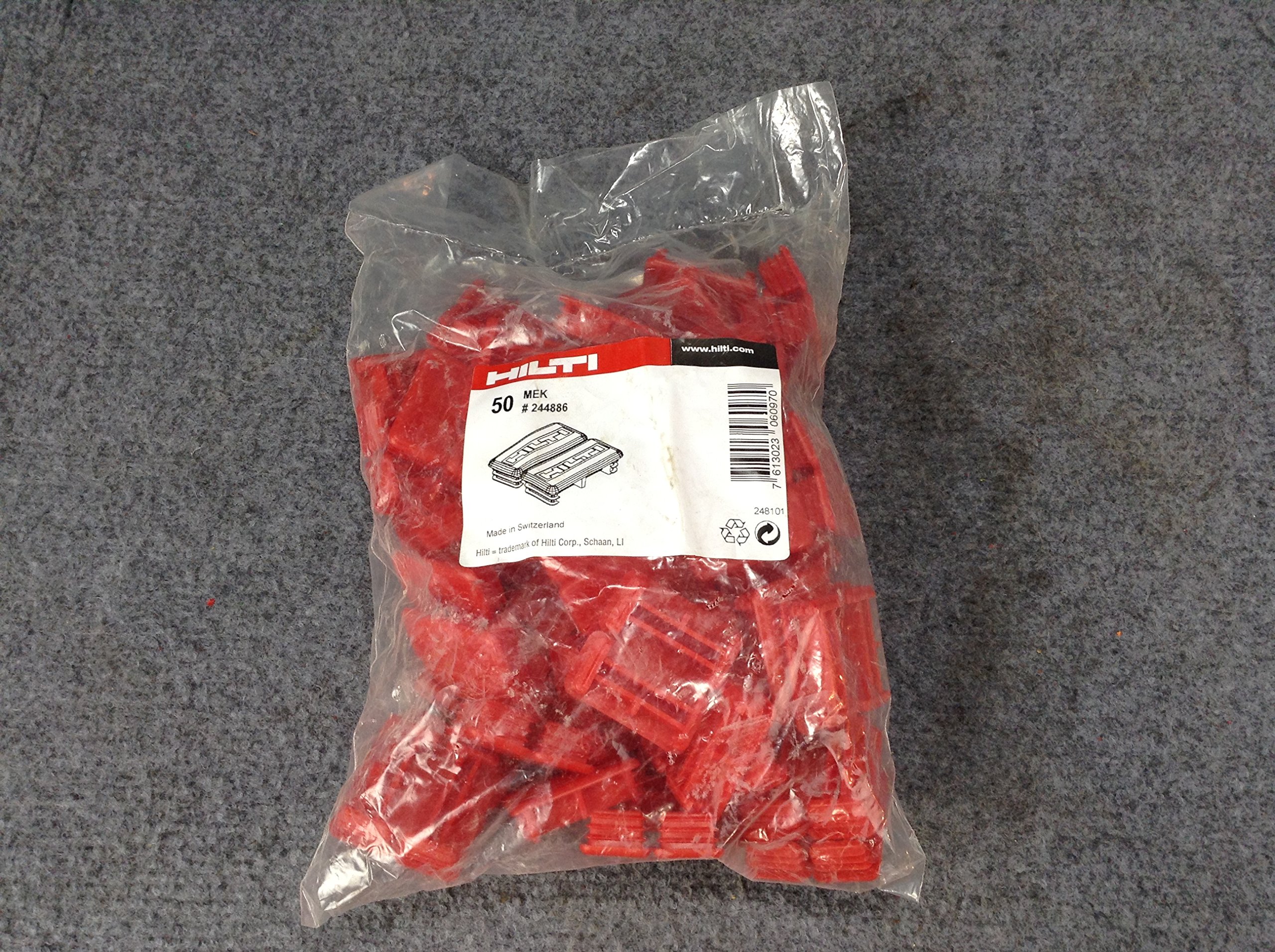 Hilti 244886 MEK Strut Channel Red End Cap - 50 Pack - Durable Steel Construction for Electrical & Mechanical Support Systems - Perfect for Commercial & Industrial Installations