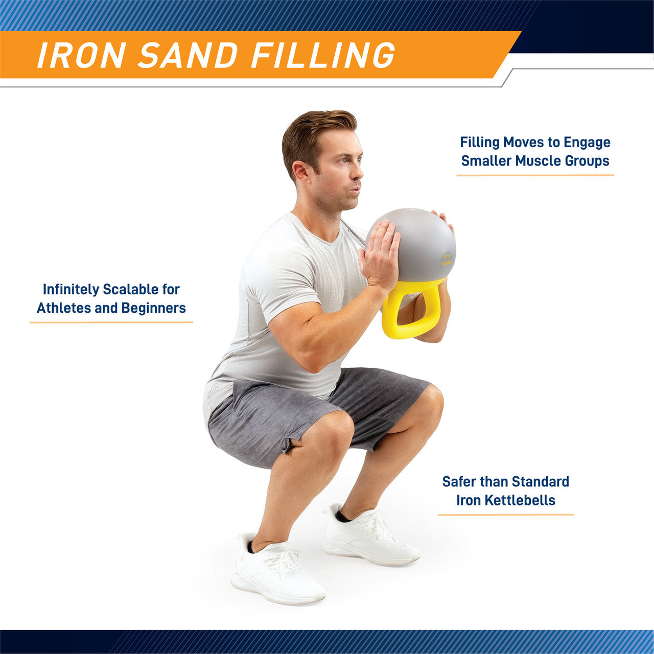 24lbs Soft Kettlebell with Iron Sand Fill - Non-Slip Handle for Home Gym & CrossFit Training - Perfect for Strength Workouts, HIIT & Functional Fitness Exercises | ProIron HL24L