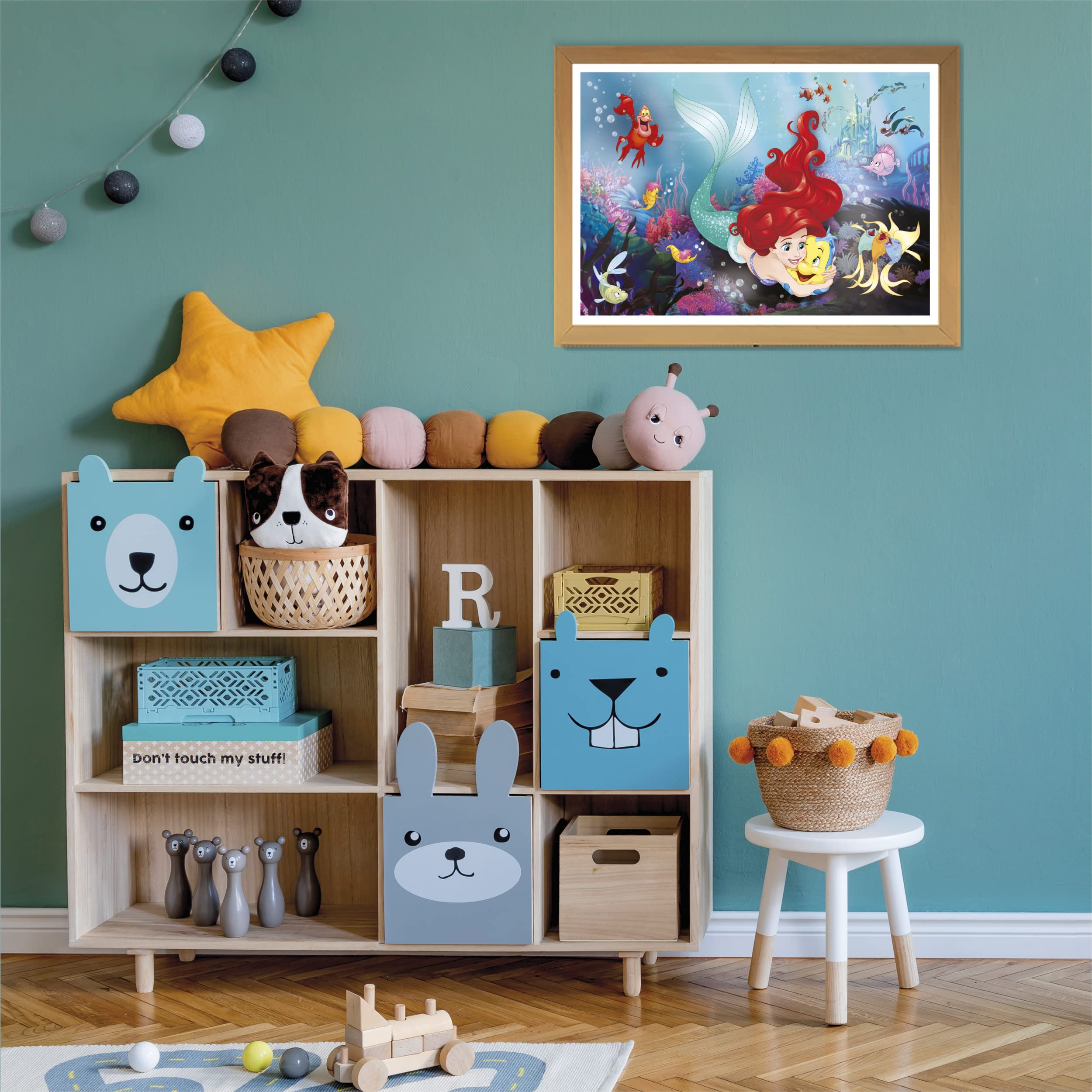Clementoni Supercolor Puzzle - The Little Mermaid 24-Piece Jumbo Puzzle for Kids Age 3+, Cartoon Puzzle Made in Italy - Perfect for Early Learning, Birthday Gifts & Family Bonding Activities