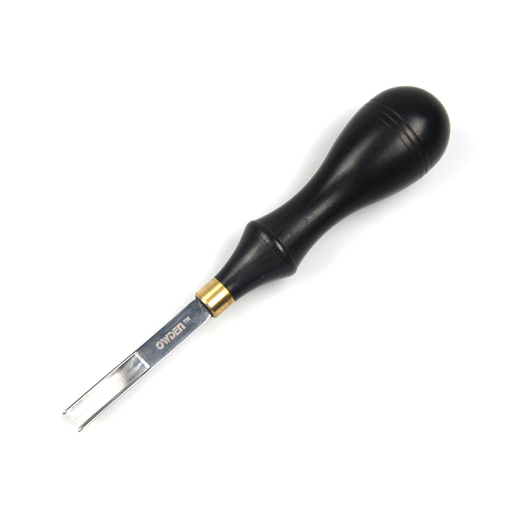 OWDEN Professional French Style Wide Mouth Skiving Tool 6.0mm - Leather Edge Beveler for Leathercraft, DIY Leather Working & Shoe Repair - Perfect for Belts, Wallets & Handmade Leather Goods