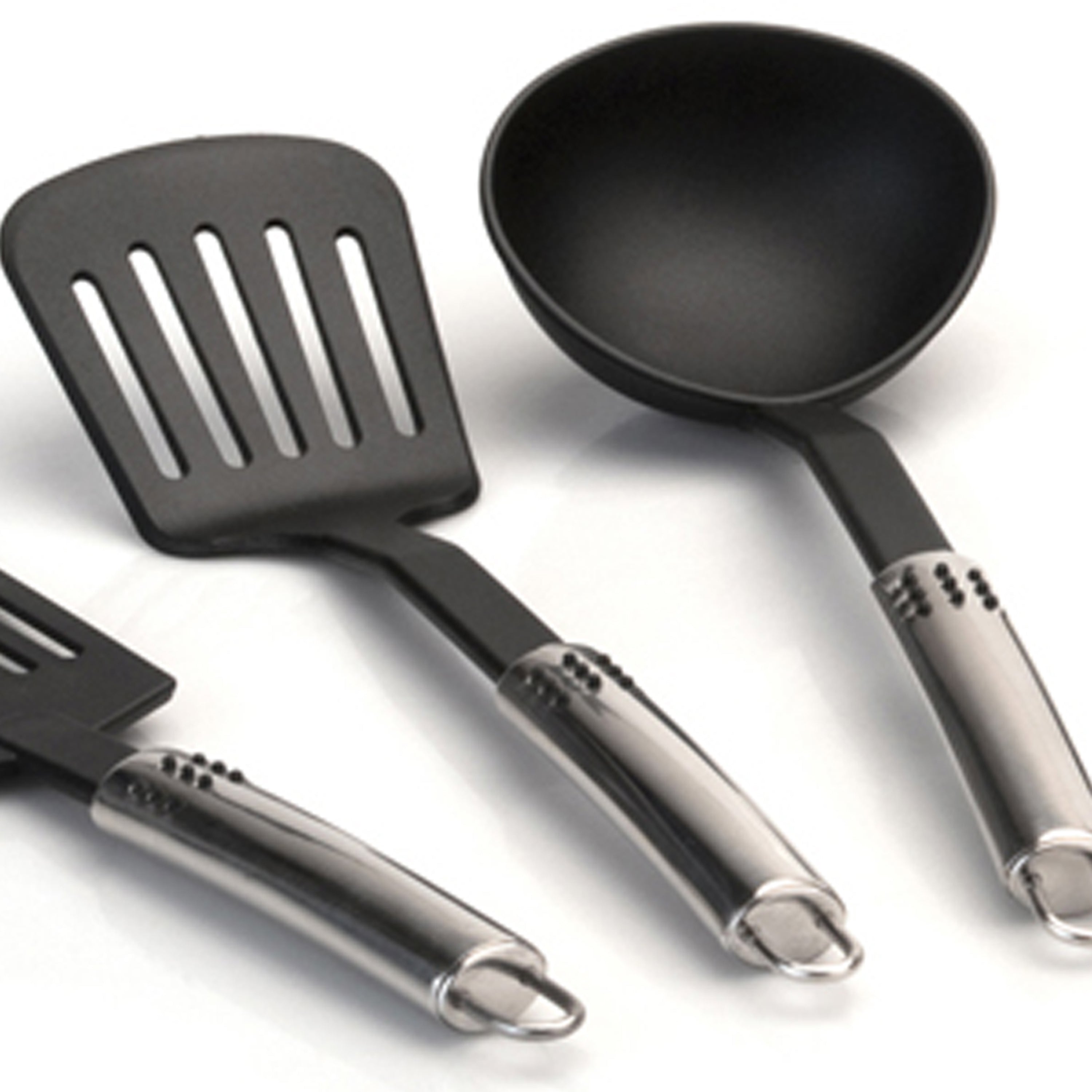 BergHOFF Munich 7-Piece Nylon Kitchen Utensil Set with Apron - Non-Stick Safe Cooking Tools for Baking, Frying & Serving - Perfect Gift for Home Chefs