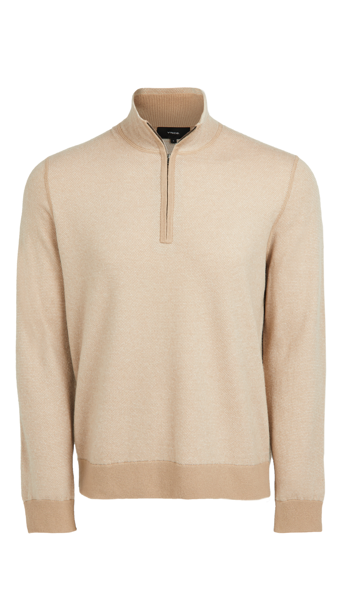 Vince Men's Birdseye Quarter Zip Sweater | Lightweight Knit Pullover for Casual & Business | Perfect for Office, Travel & Outdoor Activities