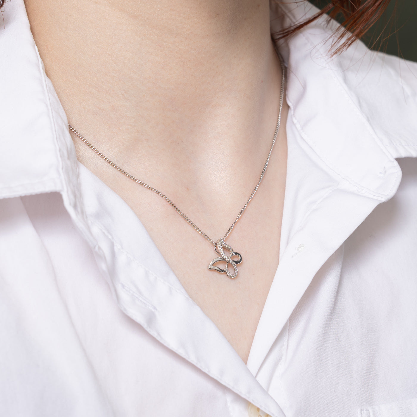 Michael Hill Diamond Butterfly Pendant Necklace | 0.10ctw Genuine Diamond Jewelry Gift for Women | Perfect for Anniversary, Birthday & Valentine's Day