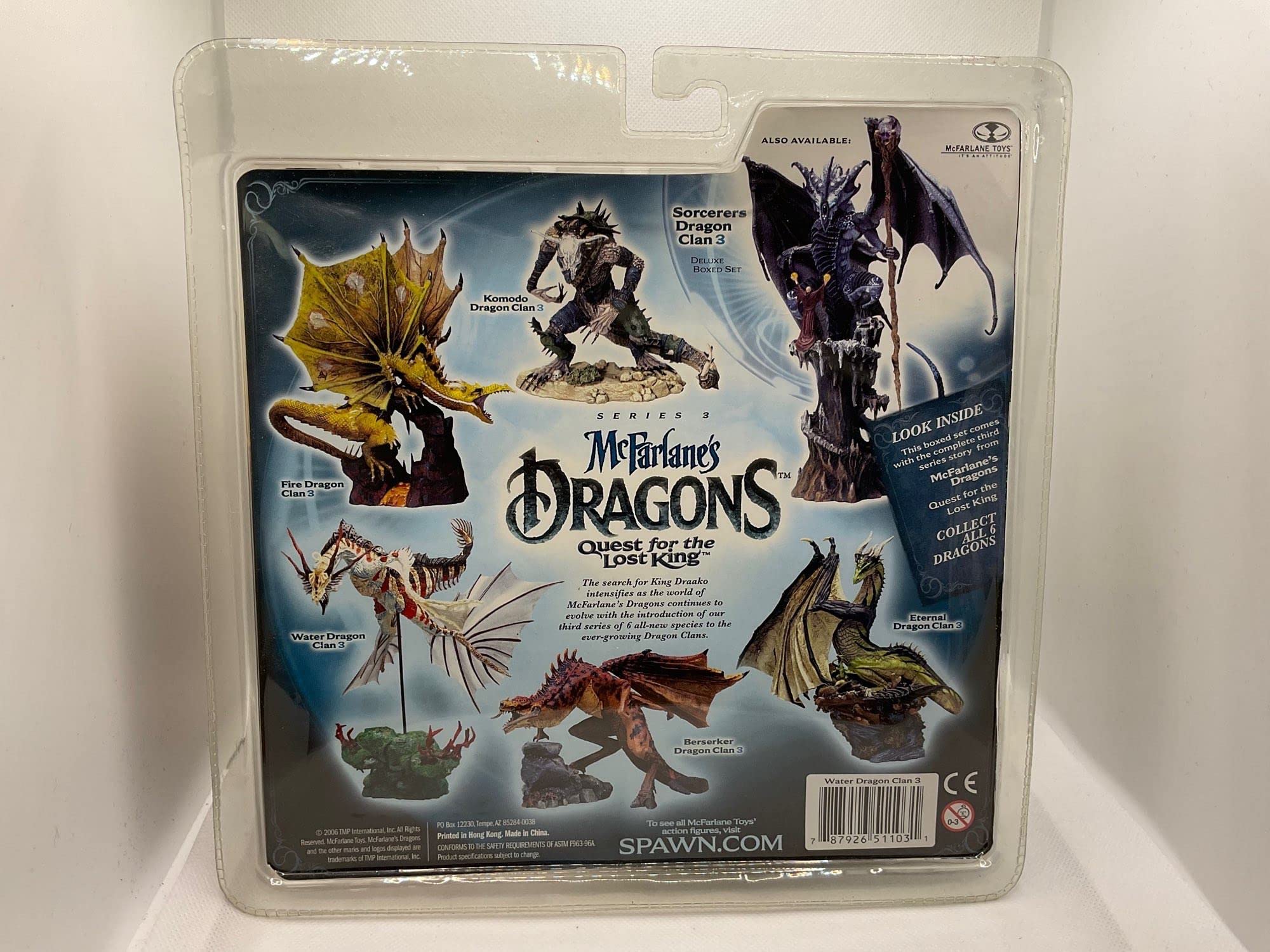 McFarlane Toys 6-Inch Dragons Series 3 Water Clan Action Figure - Collectible Dragon Toy for Display & Play | Perfect for Fantasy Lovers & Collectors