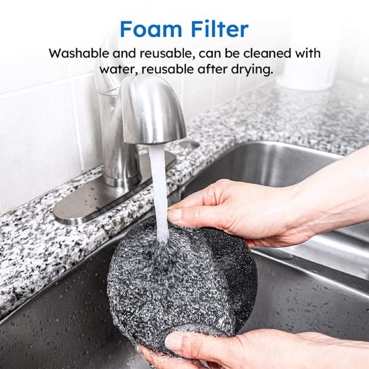 Vacmaster 2 Premium Foam Filters & 1 Vacuum Belt Replacement Kit - Compatible with Vacmaster UC0101 Upright Vacuum Cleaner - Ideal for Home Cleaning, Pet Hair Removal, and Allergen Reduction