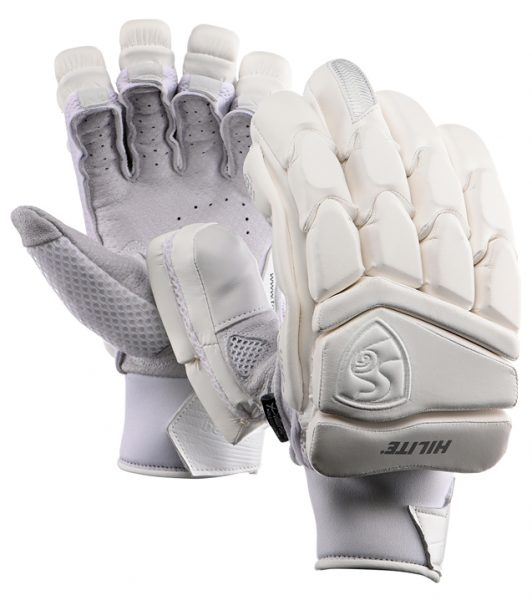 Premium SG Hilite White Adult Cricket Batting Gloves - Lightweight & Durable Protection for Cricket Players - Perfect for Practice & Match Play