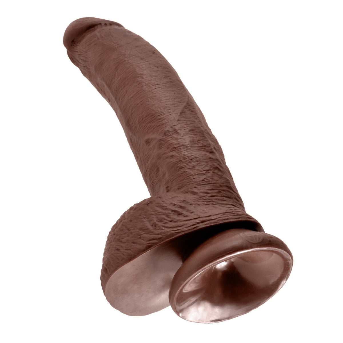 King Cock 9 Inch Realistic Dildo with Balls - Lifelike Brown Adult Toy for Men & Women - Perfect for Solo Play, Couples & BDSM Scenes