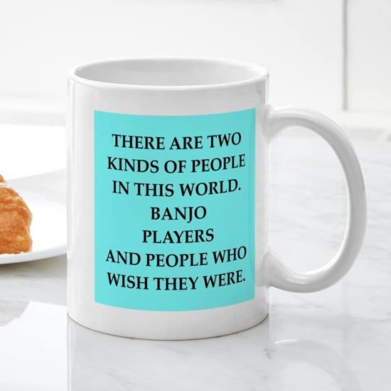 Banjo Mug 11 oz (325 ml) Ceramic Coffee Cup - Perfect for Tea, Hot Chocolate & Office Use - Gift for Music Lovers & Banjo Players