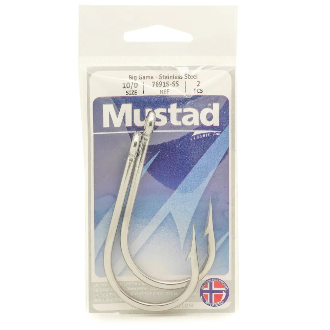 Mustad 7691DT Southern Tuna Hooks - Saltwater Fishing Hooks for Tuna, Marlin & Big Game Fish - Heavy Duty Offshore Fishing Gear for Deep Sea & Sport Fishing