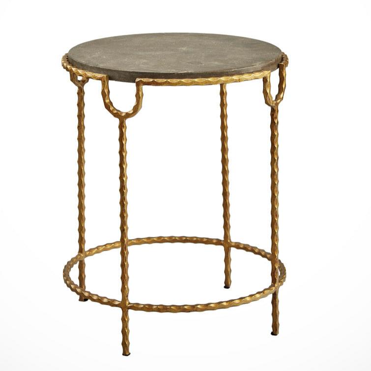 Erabella Modern Side Table - Small End Table for Living Room, Bedroom, or Office - Compact Nightstand with Sturdy Metal Frame & Wooden Top - Perfect for Coffee, Books, or Decor