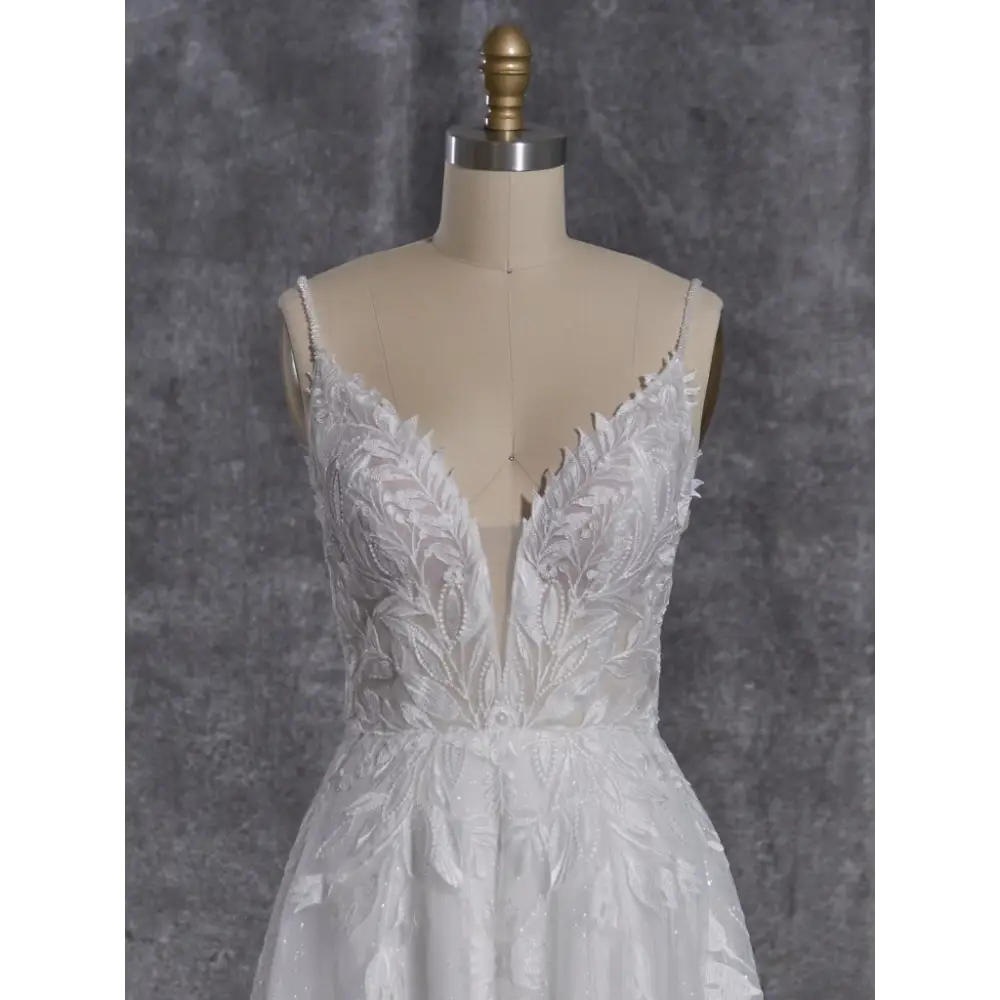 Keisha by Maggie Sottero - Elegant Lace Wedding Dress for Brides | Perfect for Church Ceremonies & Beach Weddings