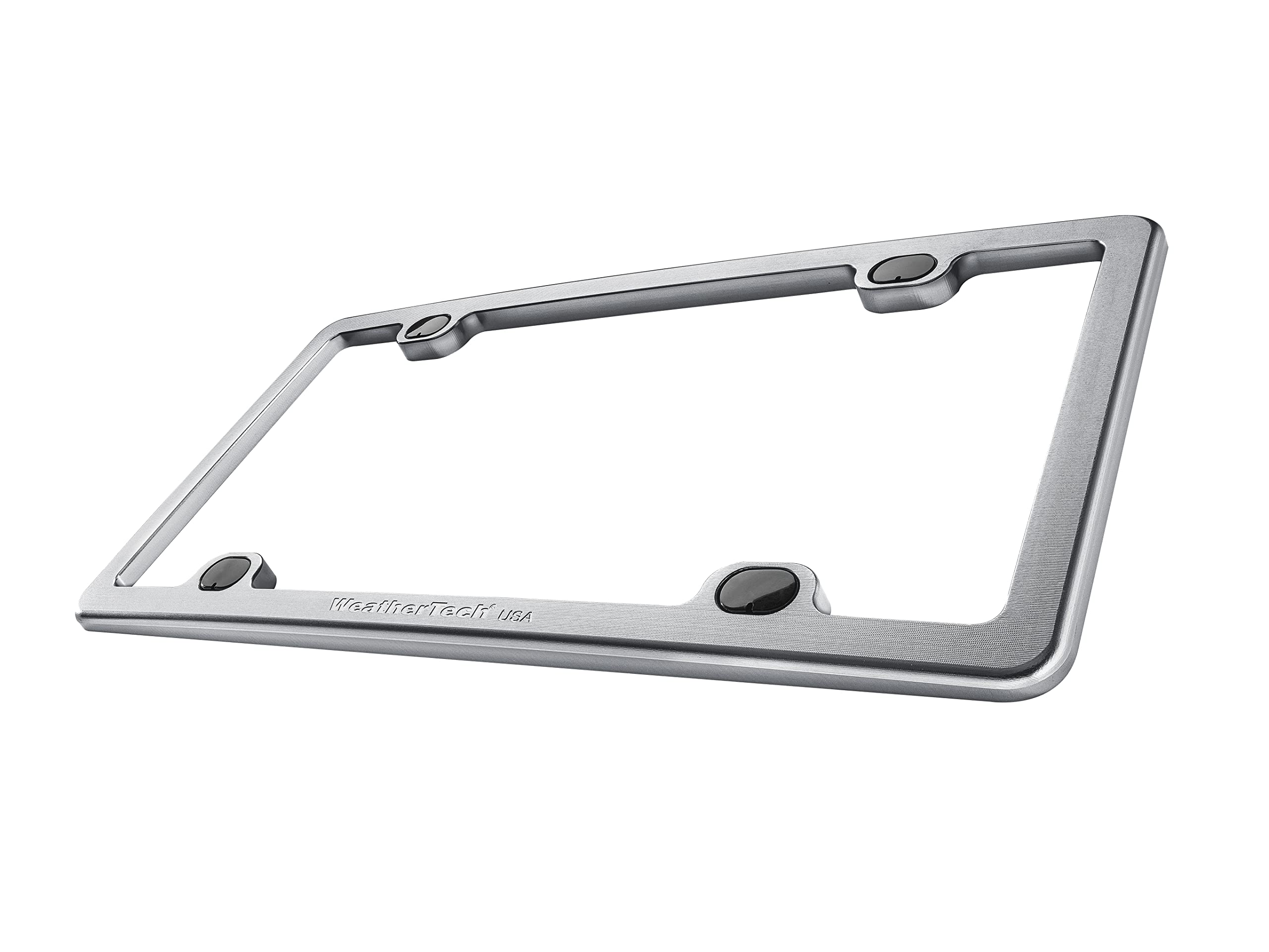 WeatherTech Billet Aluminum License Plate Frame - Clear Bright Silver Finish for Cars, Trucks & SUVs - Rustproof & Durable Auto Accessory for All Weather Conditions
