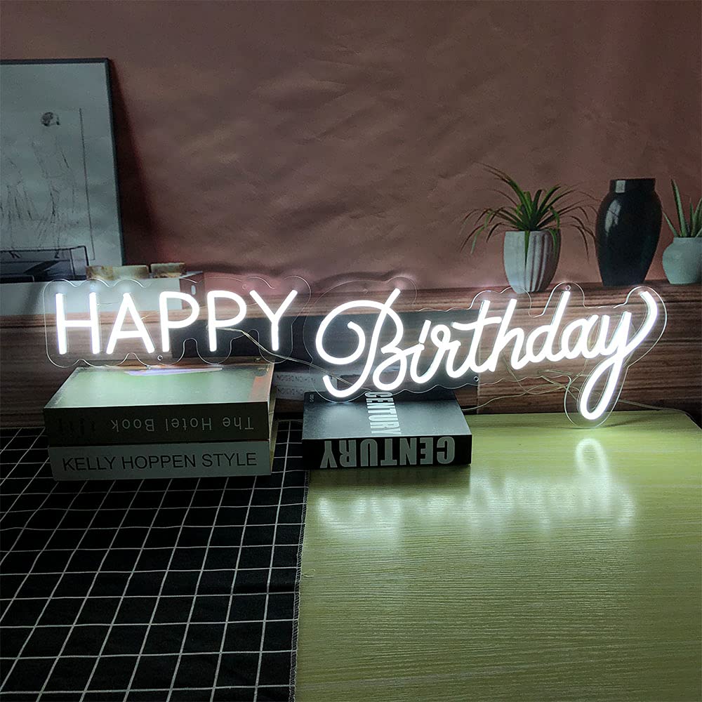 Happy Birthday LED Neon Sign - Large 14x5