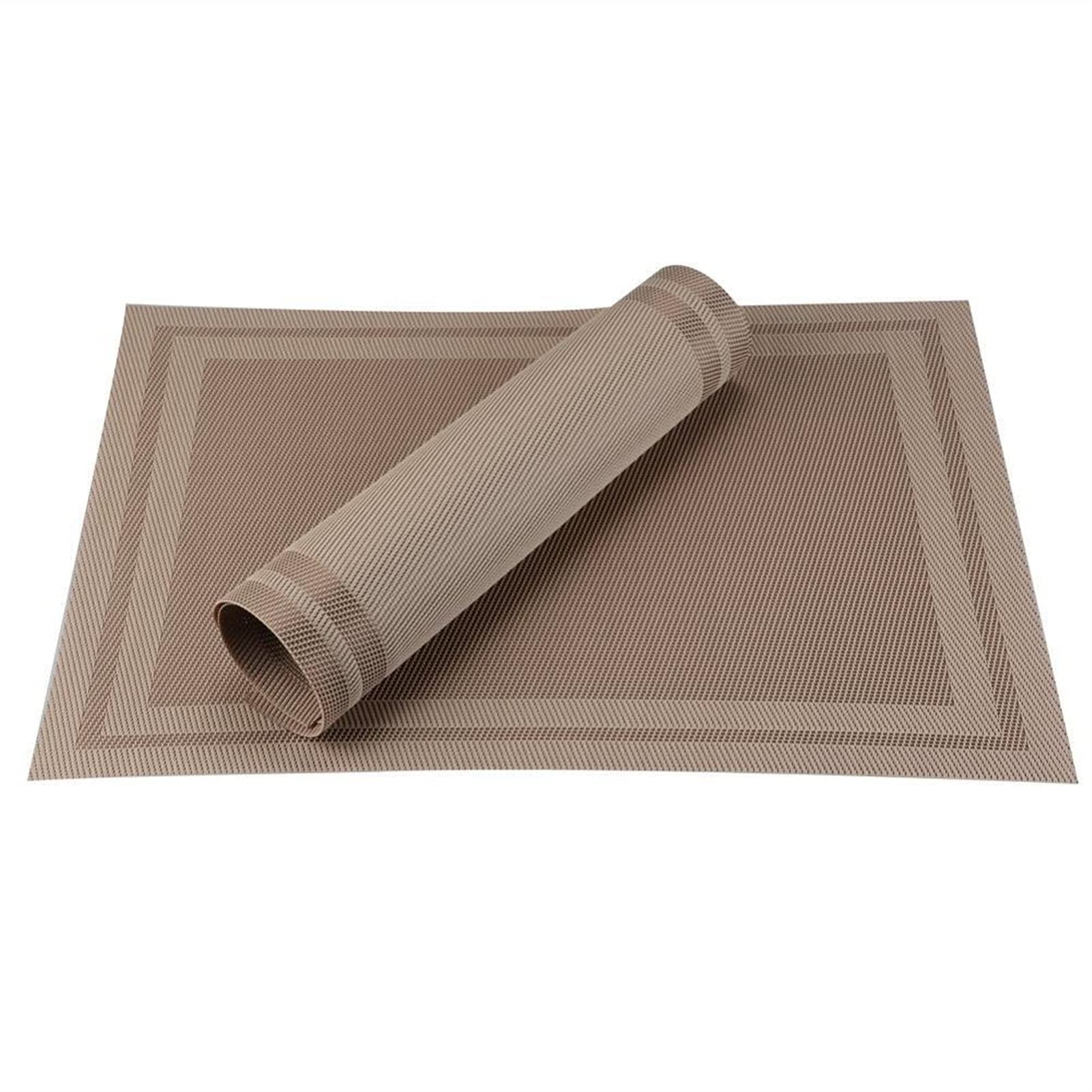 Set of 4 Non-Slip PVC Washable Placemats - Waterproof Dining Table Mats for Kitchen, Cup & Wine Coasters - Perfect for Everyday Meals, Dinner Parties & Home Decor (Color: 19, Size: Set of 10)