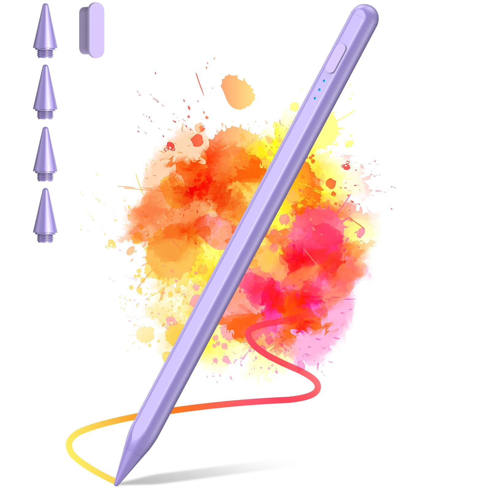 Premium Stylus Pen for iPad 2018-2024 - 2X Fast Charging Apple Pencil 2nd Gen Alternative - Compatible with iPad Pro M4, 12.9