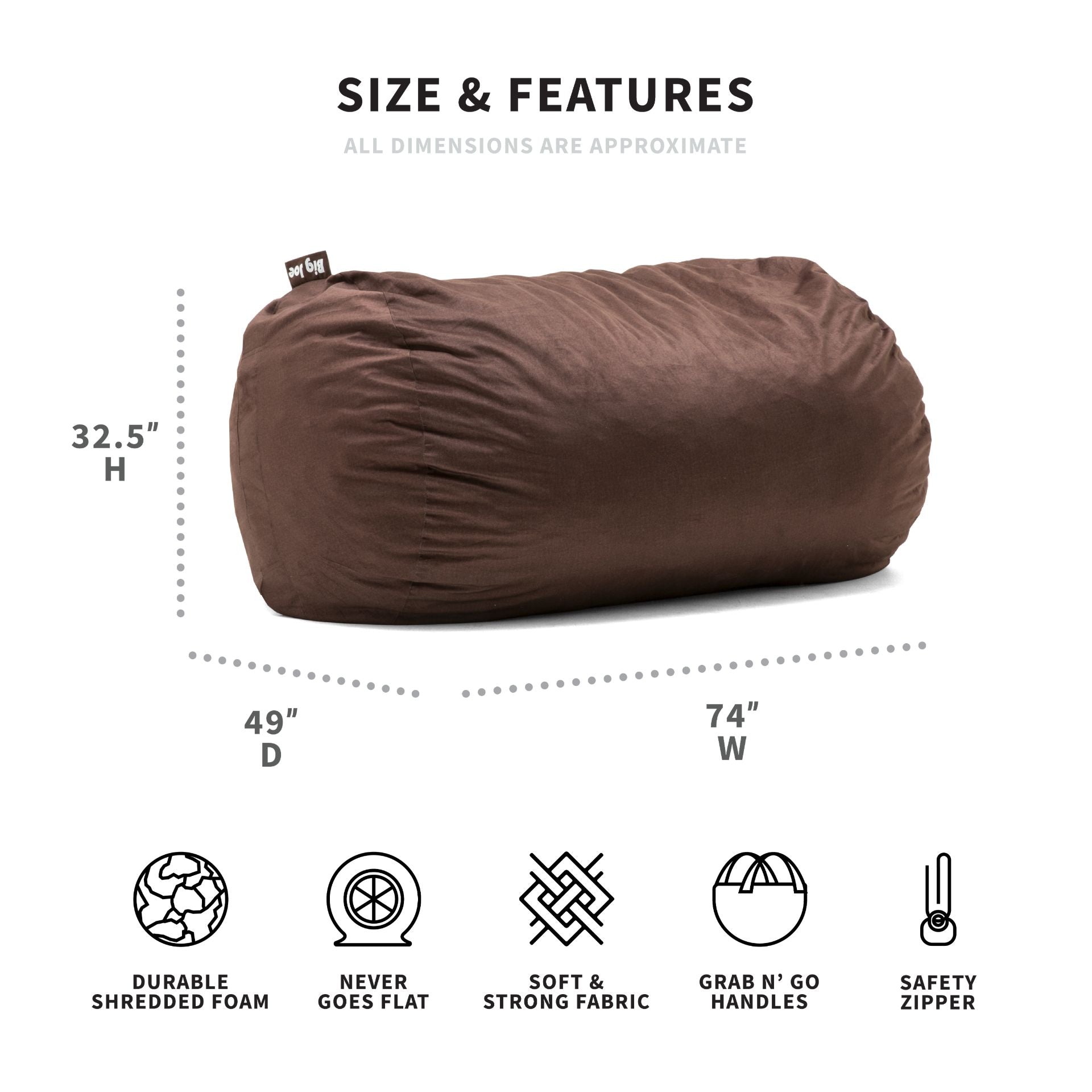 Comfortable Fuf Media Lounger with Removable Cover - Perfect for Living Room, Bedroom, and Home Theater Relaxation