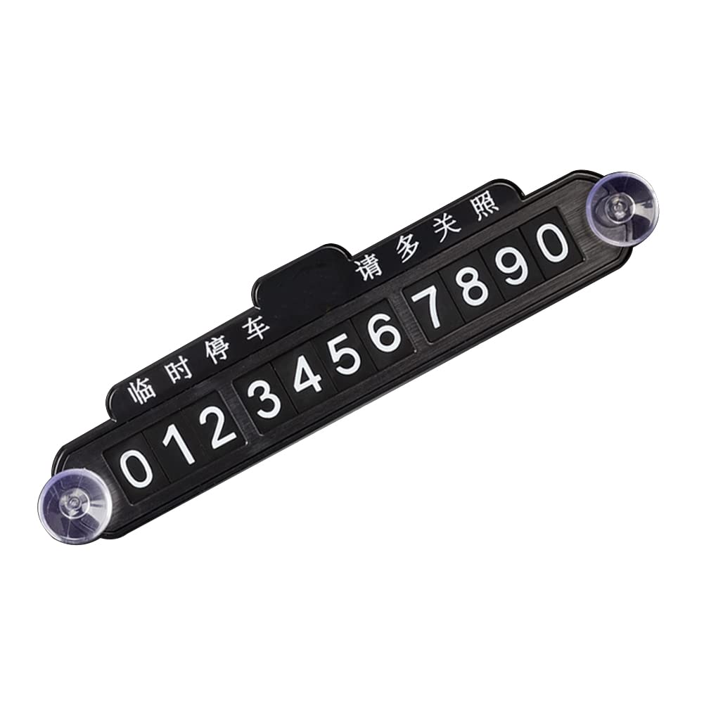 Luminous Temporary Parking Sign with Suction Cup - Car Phone Number Plate for Quick Stop, Non-Blocking Visibility - Perfect for Street Parking, Valet, and Delivery Drivers