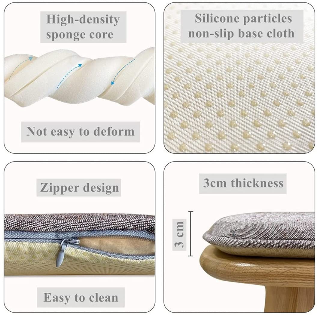 1/2/4 Pack Non-Slip U-Shaped Chair Cushions for Dining Chairs - Machine Washable Seat Pads for Indoor & Outdoor Use - Perfect for Kitchen, Patio, Office & Dining Room (Blue, Set of 1)