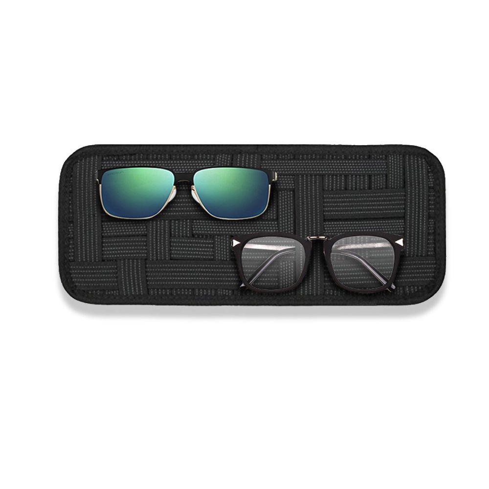 SourceTon 2 Pack Car Sun Visor Organizer - Anti-Slip Elastic Woven Storage Board for Sunglasses, Parking Tickets & Fuel Cards | Perfect for Road Trips & Daily Commute
