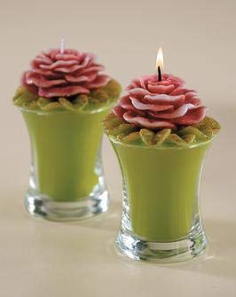 Elegant Rose Scented Candle in Glass Vase - Perfect for Romantic Dinners, Spa Relaxation & Home Decor