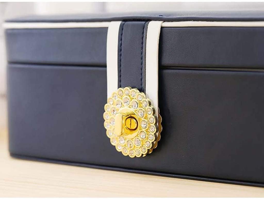 Double Layer Leather Jewelry Box - Portable Travel Storage for Rings, Watches, Earrings & Necklaces | Perfect for Display, Organization & Gifting
