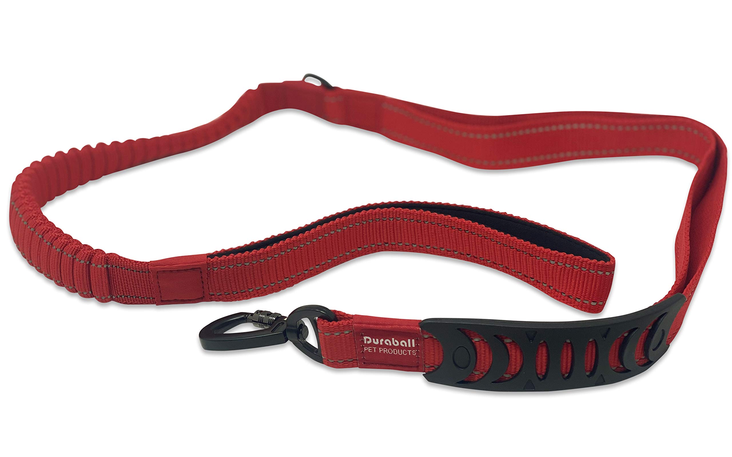 **Heavy Duty Reflective Dog Leash for Large Dogs Up to 150lbs - 6ft Shock Absorbing Bungee Leash with Traffic Handle for Extra Control (Reflective Red) - Perfect for Night Walks, Training & Outdoor Adventures**