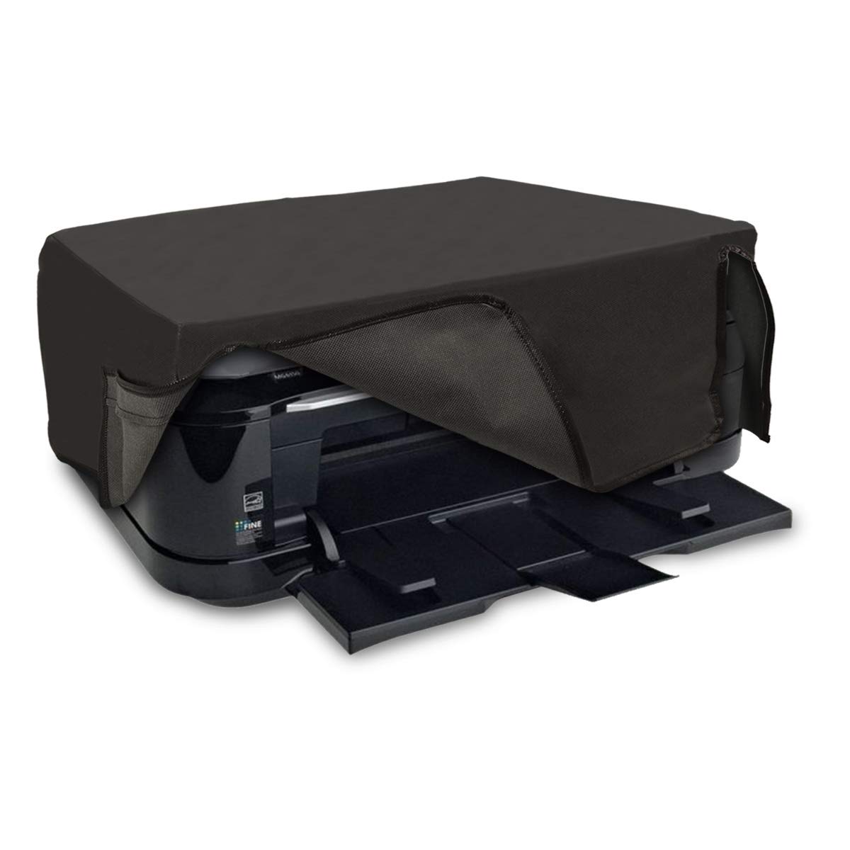 kwmobile Printer Dust Cover Compatible with Canon Pixma TS6250, TS6150, TS8150, TS9150 - Fabric Protector Case for Printers - Dark Grey - Perfect for Home & Office Use